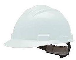 White Hard Hat 4 point Ratchet Suspension - Ratchet